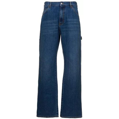 Workwear' Blue Loose Jeans In Cotton Denim - Größe 48 - blue - alexander mcqueen - Modalova