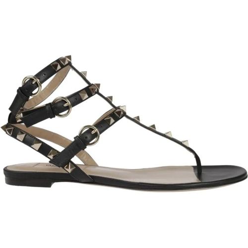 Sandalen - Thong Sandal In Black Calfskin - Gr. 36 (EU) - in - für Damen - Valentino Garavani - Modalova