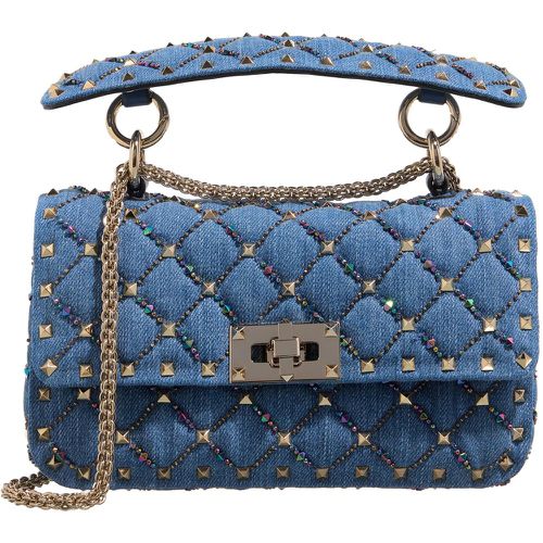 Crossbody Bags - Small Rockstud Spike Denim Bag - Gr. unisize - in - für Damen - Valentino Garavani - Modalova