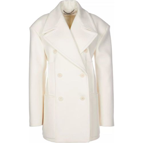 Creme Peacoat Mantel - Größe I42 - creme - Stella Mccartney - Modalova