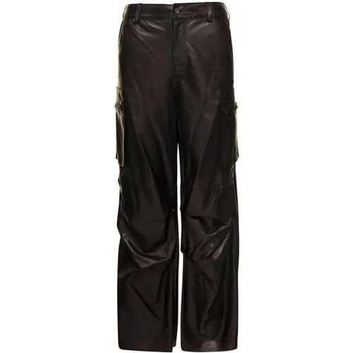 Nappa Leather Cargo Pants - Größe 42 - black - Salvatore Santoro - Modalova