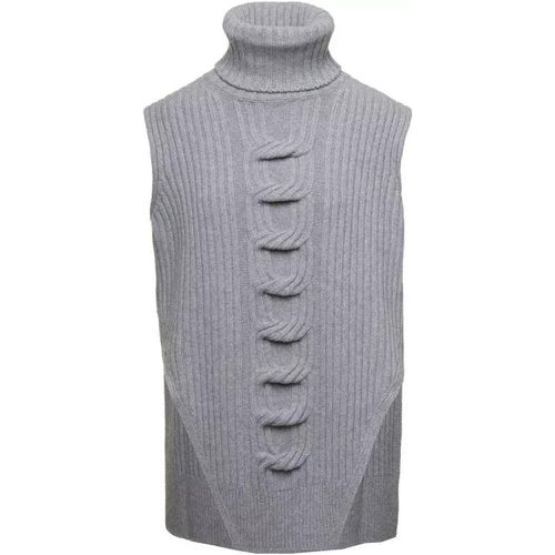 Grey Cable Knit Sleeveless Sweater In Cashmere And - Größe S - gray - Stella Mccartney - Modalova