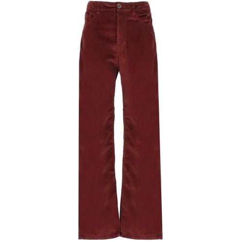 Bordeaux Velvet Trousers - Größe M - Uma Wang - Modalova