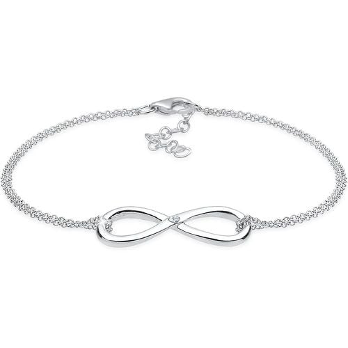 Armbänder - Armband Infinity Ewig Diamant (0.03 ct.) 925 Silbe - Gr. 16 CM - in Silber - für Damen - Elli - Modalova