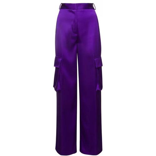 Purple Cargo Pants Satn Effect With Cargo Pockets - Größe 38 - purple - Versace - Modalova