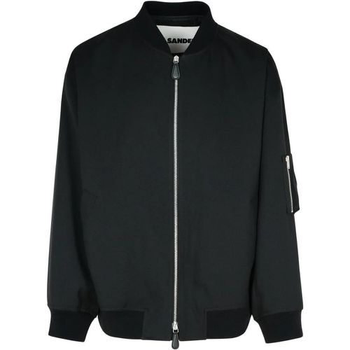 Black Polyester Jacket - Größe 50 - Jil Sander - Modalova