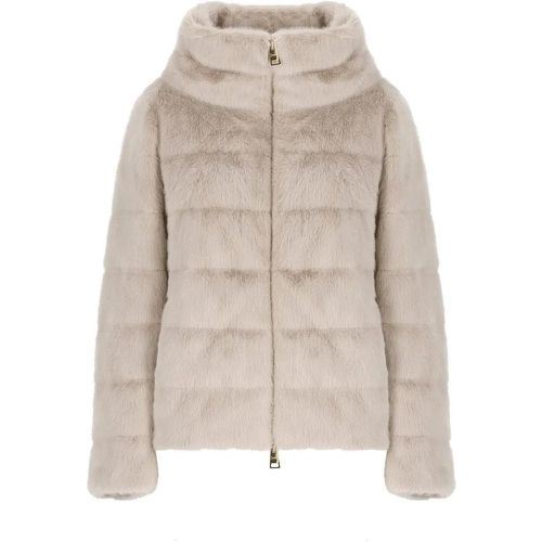 Down Jacket With Faux Fur - Größe 46 - Herno - Modalova