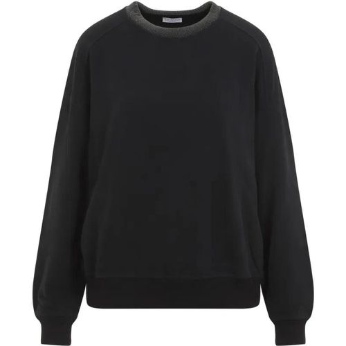 Black Cotton Monile Sweatshirt - Größe S - BRUNELLO CUCINELLI - Modalova