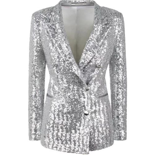 Sequins Double-Breasted Blazer - Größe 42 - Tagliatore - Modalova