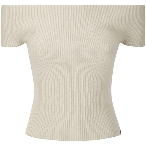 Ribbed Off-The-Shoulder And Collarless Stretch Swe - Größe ONE SIZE - Extreme Cashmere - Modalova