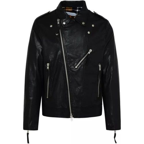 Black Genuine Leather Jacket - Größe 50 - black - Bully - Modalova