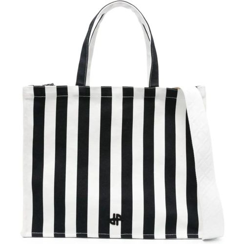 Totes & Shopper - White/Black Cotton Canvas Bag With Striped Print - Gr. unisize - in - für Damen - Patou - Modalova