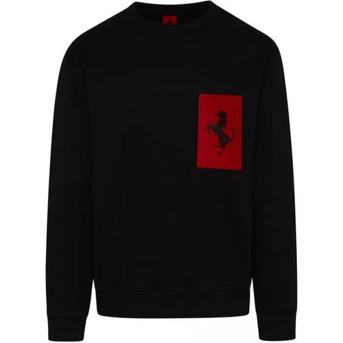 Black Cotton Sweatshirt - Größe L - black - Ferrari - Modalova