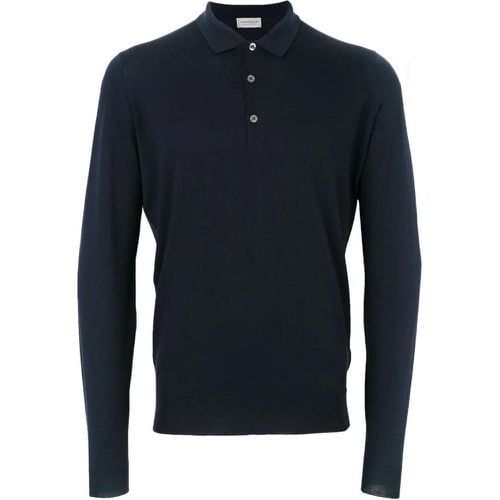 Midnight Blue Merino Polo Shirt - Größe L - John Smedley - Modalova