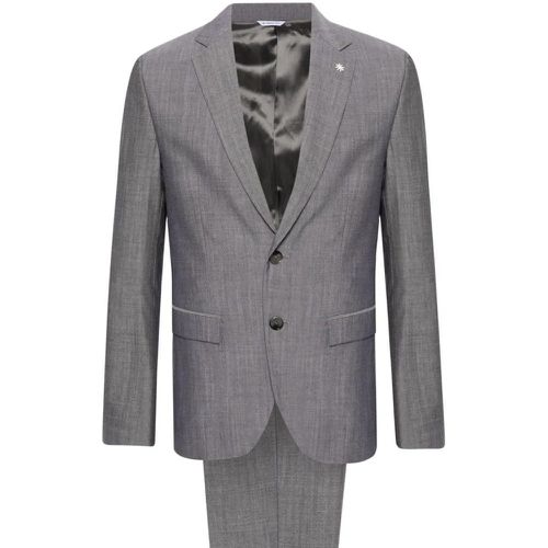 Medium Grey Wool Men's Suit - Größe 48 - Manuel Ritz - Modalova