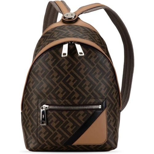 Rucksäcke - Small Zucca Coated Canvas Chiodo Diagonal Backpack - Gr. unisize - in - für Damen - Fendi - Modalova