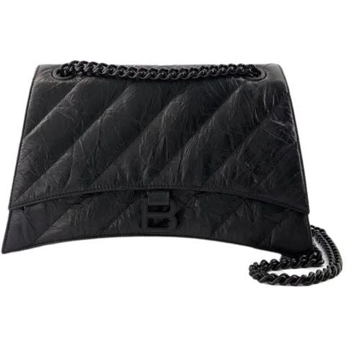 Shopper - Crush Chain M Shoulder Bag - Leather - Black - Gr. unisize - in - für Damen - Balenciaga - Modalova