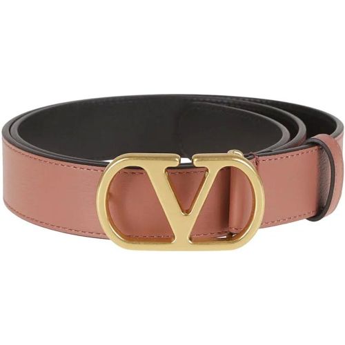 Gürtel - /Purple Calfskin H.30 Vlogo Signature Belt - Gr. 75 - in Rosa - für Damen - Valentino Garavani - Modalova