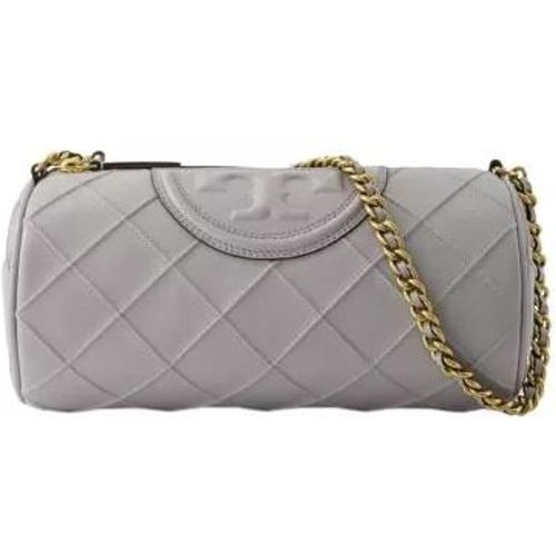 Shopper - Fleming Soft Barrel Bag - Leather - Grey - Gr. unisize - in - für Damen - TORY BURCH - Modalova