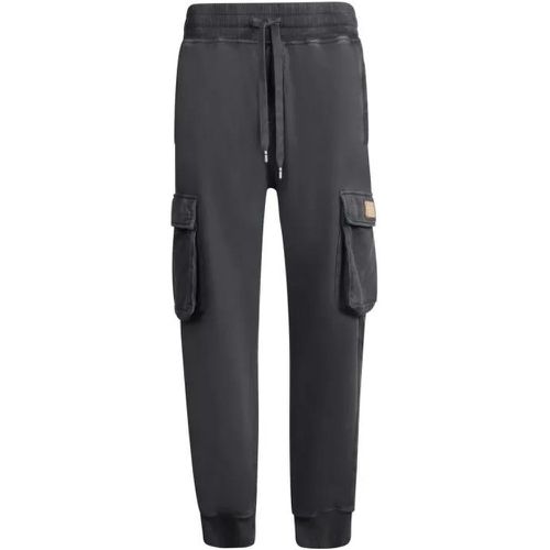 Cotton Jogger Pants With Cargo Pockets - Größe 48 - schwarz - Dolce&Gabbana - Modalova