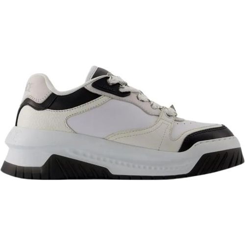 Low-Top Sneaker - Sneakers - Leather - Black/White - Gr. 36 (EU) - in - für Damen - Versace - Modalova