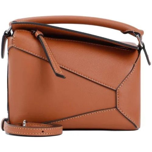 Shopper - Tan Puzzle Edge Leather Mini Bag - Gr. unisize - in - für Damen - Loewe - Modalova