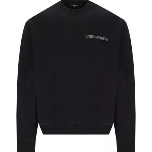 Palm Beach Cool Fit Black Sweatshirt - Größe L - black - Dsquared2 - Modalova