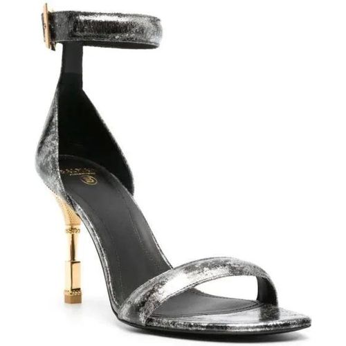 Sandalen - Metallic-Effect Leather Sandals - Gr. 37,5 (EU) - in - für Damen - Balmain - Modalova