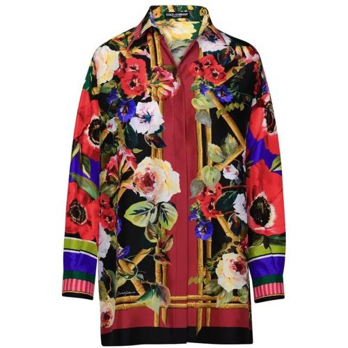 Multicolor Silk Shirt - Größe 40 - multi - Dolce&Gabbana - Modalova