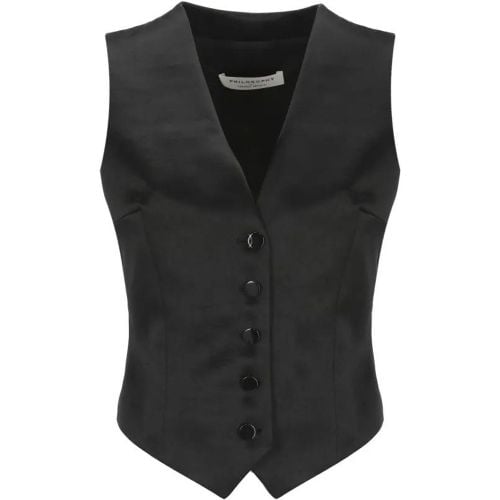 Black Crepe Gilet - Größe 42 - Philosophy Di Lorenzo Serafini - Modalova