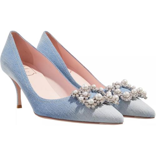 Pumps & High Heels - Flower Strass Pearl Pumps In Denim - Gr. 40 (EU) - in - für Damen - Roger Vivier - Modalova