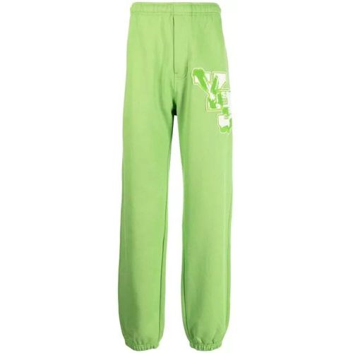 Gfx Ft Logo-Patch Cotton Track Pants - Größe M - green - Y-3 - Modalova