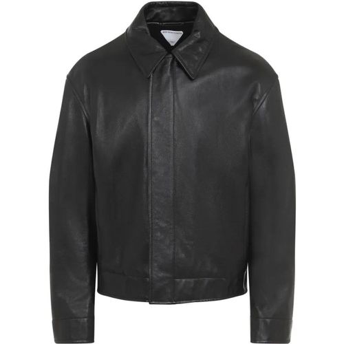 Black Leather Jacket - Größe 48 - Bottega Veneta - Modalova