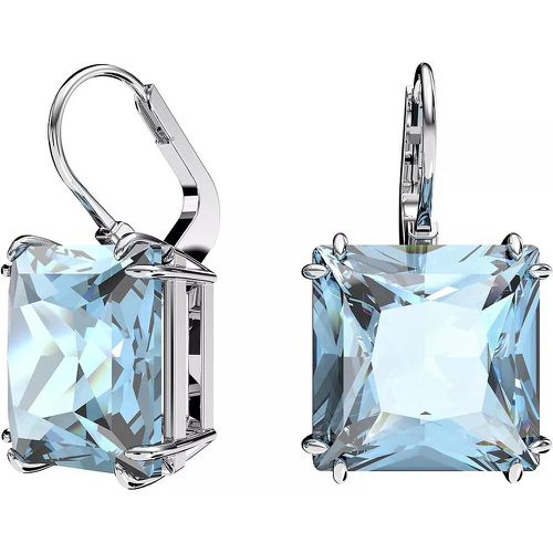 Ohrringe - Millenia drop Square cut Rhodium plated - Gr. unisize - in Silber - für Damen - Swarovski - Modalova