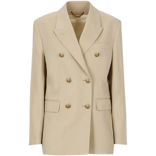 Virgin Wool Double Breasted Blazer - Größe 42 - beige - Golden Goose - Modalova