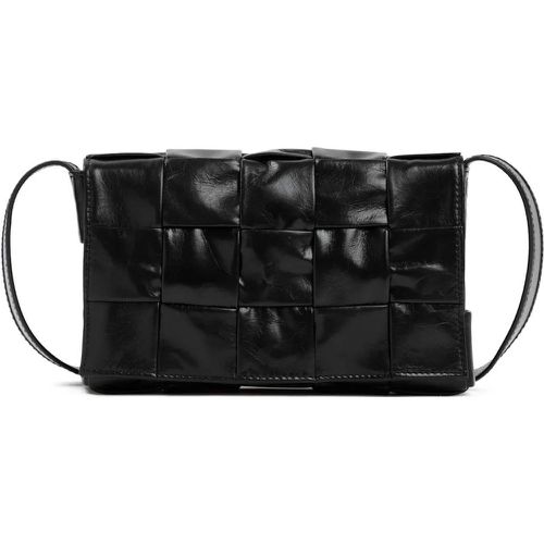 Shopper - Black Leather Small Cassette Bag - Gr. unisize - in - für Damen - Bottega Veneta - Modalova