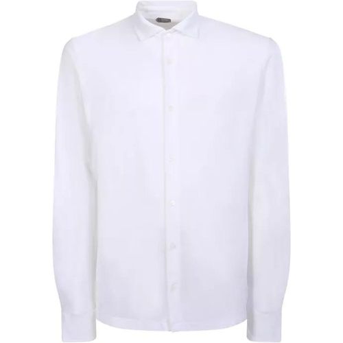 White Cotton Shirt - Größe 50 - white - Zanone - Modalova