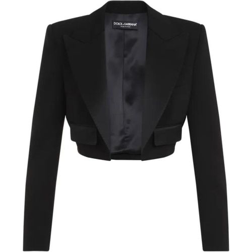 Black Virgin Wool Jacket - Größe 42 - Dolce&Gabbana - Modalova