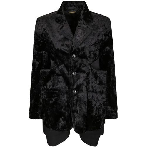 Single-Breasted Jacket With Side Cuts - Größe S - Comme des Garcons - Modalova