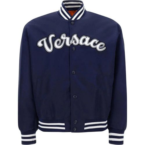 Varsity Nylon Bomber Jacket - Größe 52 - Versace - Modalova