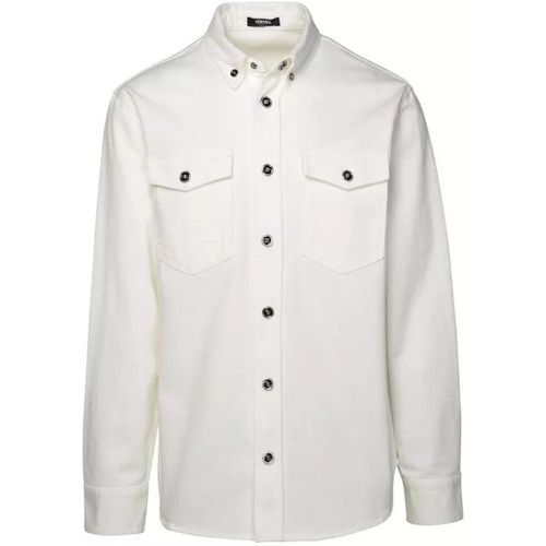 Denim Shirt In White Cotton - Größe 48 - white - Versace - Modalova