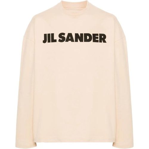 Beige Cotton Long Sleeves T-Shirt - Größe L - beige - Jil Sander - Modalova