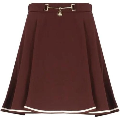 Crepe Full Mini Skirt - Größe 40 - Elisabetta Franchi - Modalova