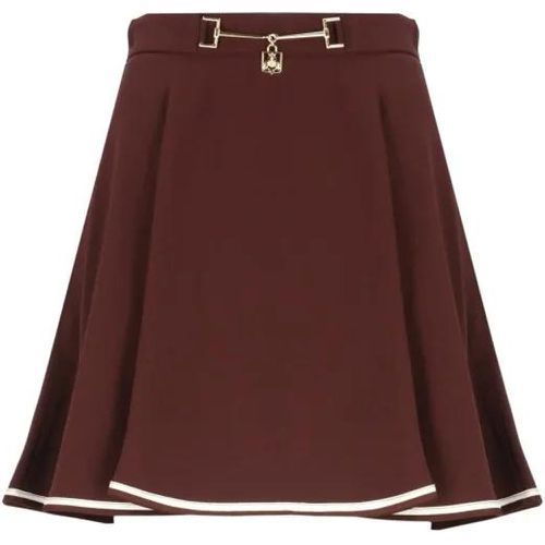 Crepe Full Mini Skirt - Größe 40 - rot - Elisabetta Franchi - Modalova