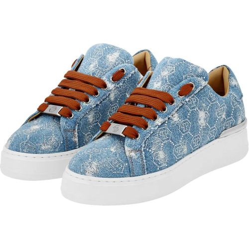 Low-Top Sneaker - Sneaker Monogram Mit Schmucksteinen - Gr. 36 (EU) - in - für Damen - Philipp Plein - Modalova