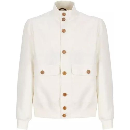 Ivory Linen Jacket - Größe 50 - white - BRUNELLO CUCINELLI - Modalova