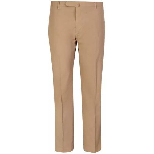 Classic Dark Beige Trousers - Größe 48 - brown - Dell'oglio - Modalova