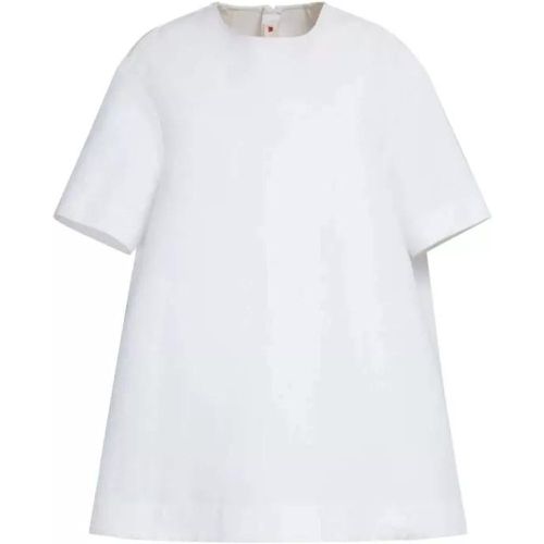 Short-Sleeve Cotton Minidress - Größe 42 - white - Marni - Modalova