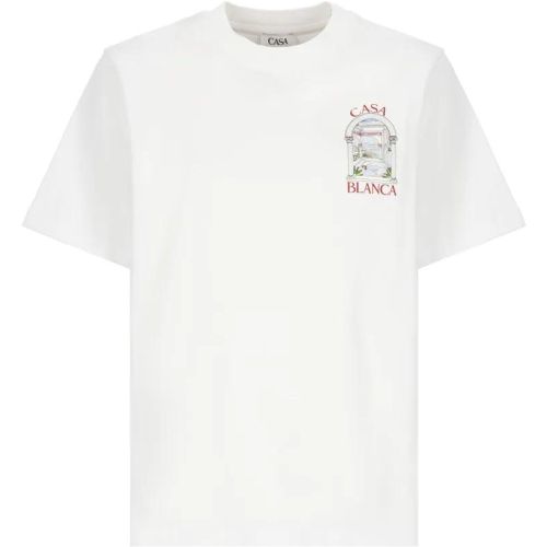 White Cotton T-Shirt - Größe L - Casablanca - Modalova