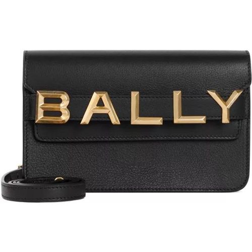 Shopper - Logo Crossbody Vernice Black Grained Calf Leather - Gr. unisize - in - für Damen - Bally - Modalova